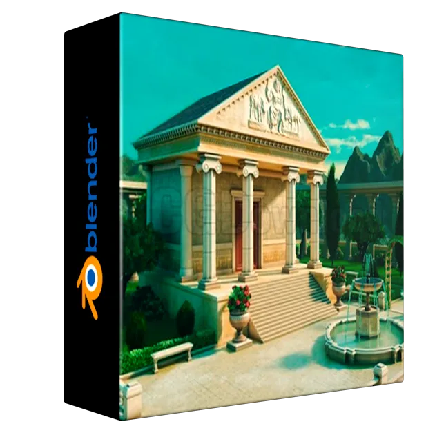 Stylized Blender 3D Environment Greek Temple Workshop