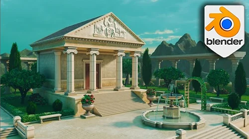 Stylized Blender 3D Environment Greek Temple Workshop скачать