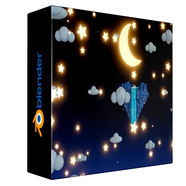 The Moon’s Resting Place: A Low Poly Blender Scene