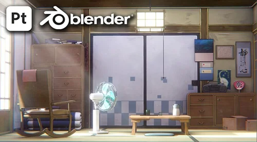 Anime Environment Masterclass - Blender & Substance Painter скачать