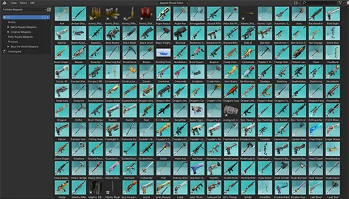 Fortnite Weapon Asset Library скачать