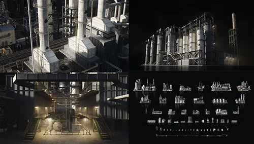 Kitbash3D - Refineries скачать