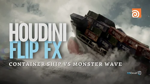 Houdini FLIP FX: Container Ship vs Monster Wave