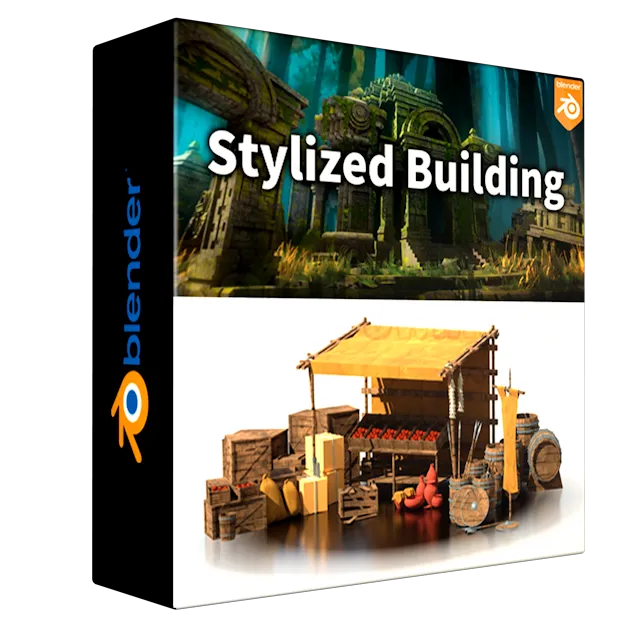 Stylized Building Library Vol.1 Kitbash Assets