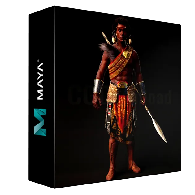 Hyper realistic african male warrior