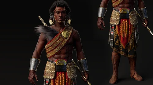 Hyper realistic african male warrior скачать