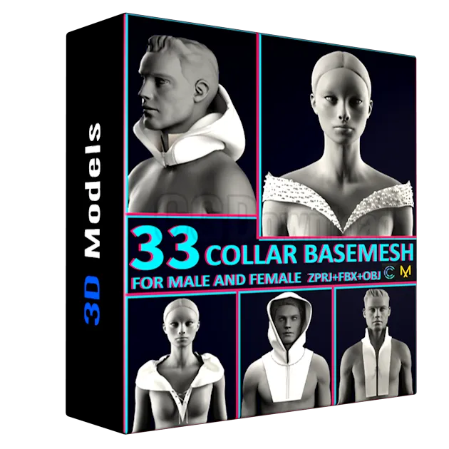 33 COLLAR BASEMESH / zprj, obj, fbx