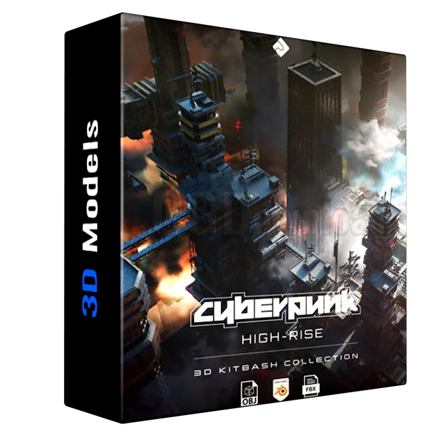 High Rise - Cyber Futuristic 3D Kitbash Pack