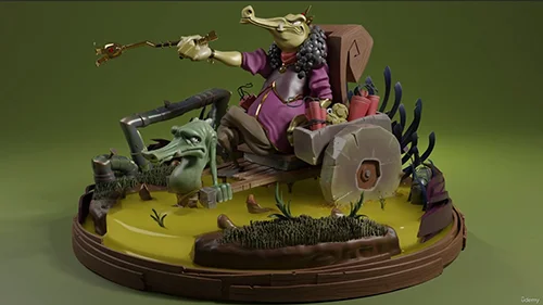 ZBrush Beginner's Course Sculpting Crile the Crocodile скачать