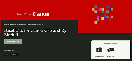 Gamut - BaseLUTs for Canon C80 and R5 Mark II скачать