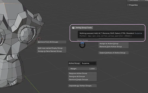 Helper Ops Vertex Groups Pie Menu скачать