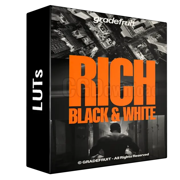 GradeFruit - Rich Black and White LUTs & LR Presets