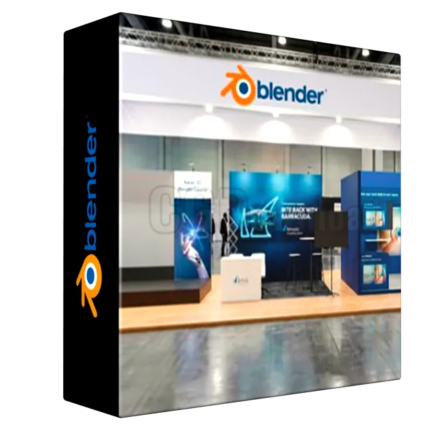 Learn 3D Stall Design Model 5 Exhibition Booths in Blender