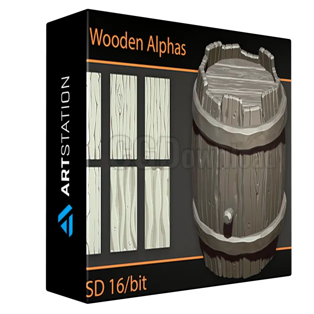 Stylized Wooden Alphas