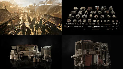 Kitbash3D - Medieval Market скачать