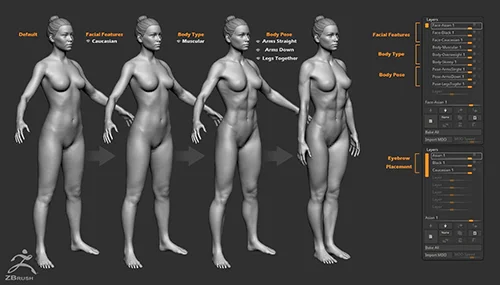 FlippedNormals - Female Custom Basemesh скачать