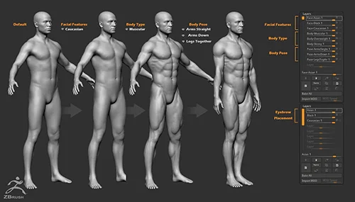 FlippedNormals - Male Custom Basemesh скачать