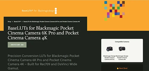 Gamut - BaseLUTs for Blackmagic Pocket Cinema Camera 6K Pro and Pocket Cinema Camera 4K скачать