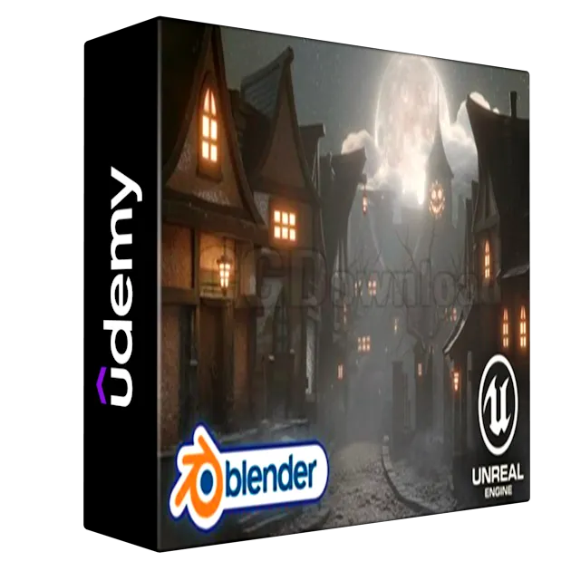 Blender 5 & UE5.7: Stylized Haunted Street Kit