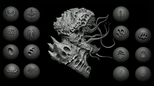 Zbrush + Blender - 40 Alien Brushes скачать