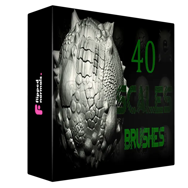 Zbrush + Blender - 40 Scales and Skins Brushes