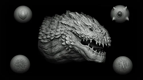 Zbrush + Blender - 40 Scales and Skins Brushes скачать
