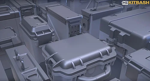 Hard-Surface Kitbash Vol.3 - Crates & Cases скачать