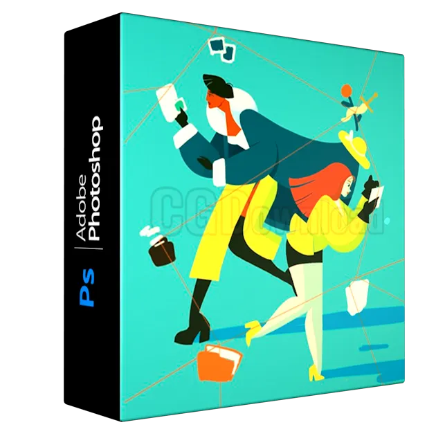 Illustration of Stylish Female Characters in Photoshop