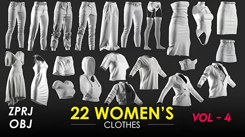 22 Womens Clothes - VOL 4 - Marvelous CLO Project file скачать