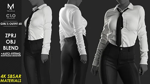 Girl's Outfit 60 - Marvelous CLO Project file скачать