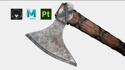 Game Ready Weapon Art Realistic Battle Axe Pipeline скачать