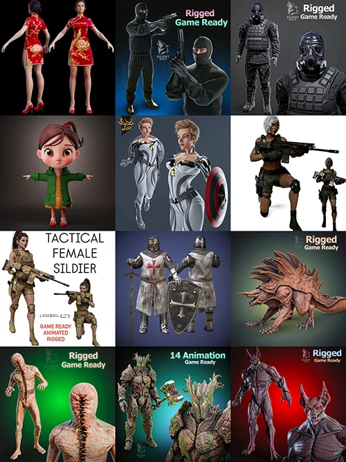 BlenderKit Сharacters Pack 2 скачать