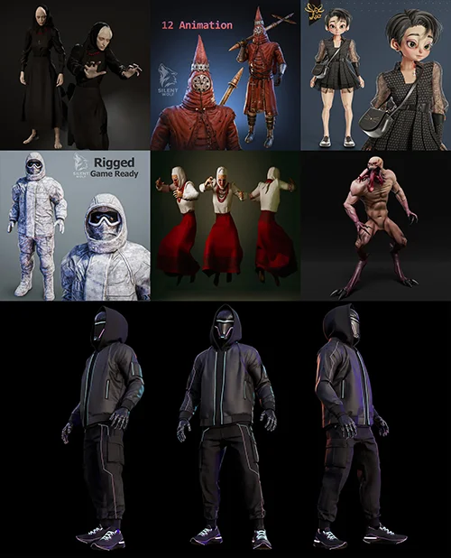 BlenderKit Сharacters Pack 8 скачать