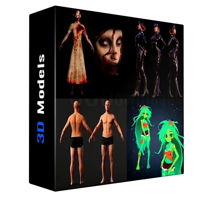 BlenderKit Сharacters Pack 7