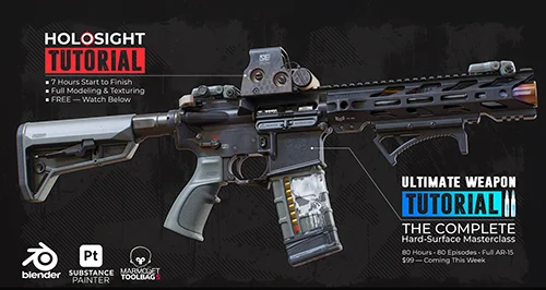Holosight - Complete Hard-Surface Tutorial скачать