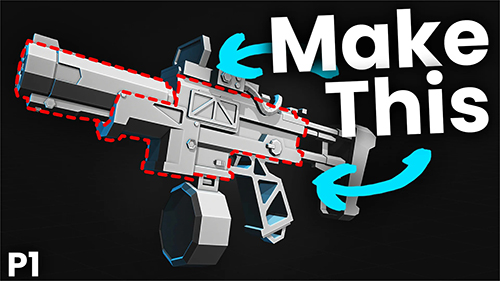 Stylized Gun mini course - blender 4.2 скачать