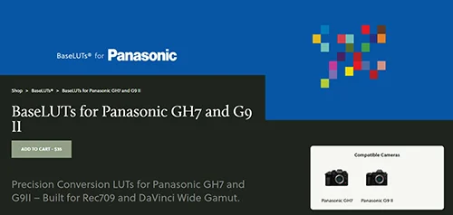 Gamut – BaseLUTs for Panasonic GH7 and G9 II скачать