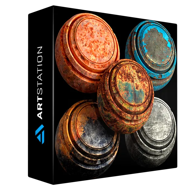 5 Worn Metal Smart-Materials (Vol.01)