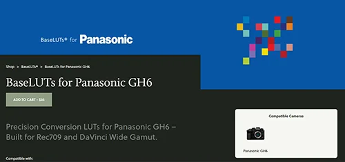 Gamut – BaseLUTs for Panasonic GH6 скачать