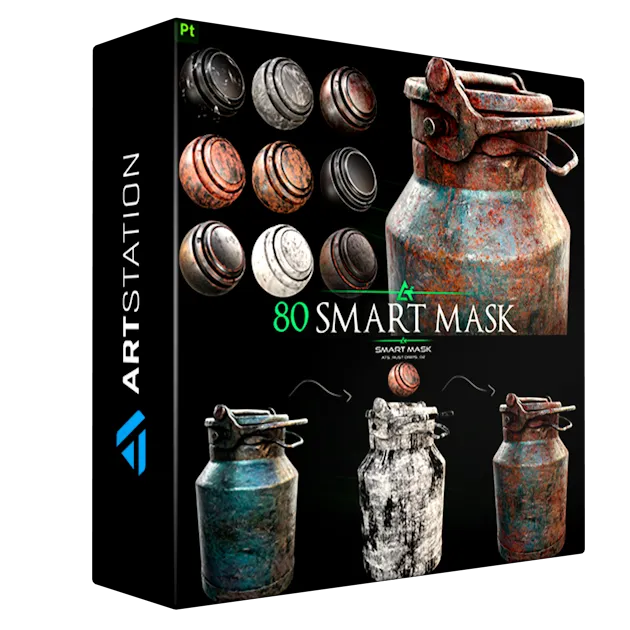 80 High-Detail Smart Mask - Texturing Essential / substance painter - MEGA PACK