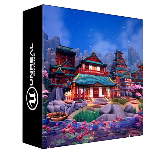 Stylized Chinese Temple