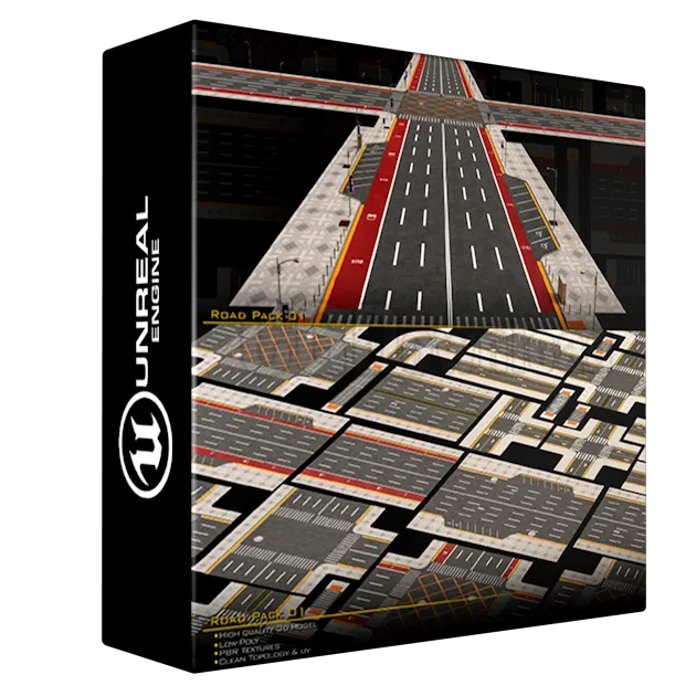 Road Pack Set 01/LowPoly/GameReady