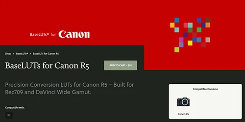 Gamut – BaseLUTs for Canon R5 скачать