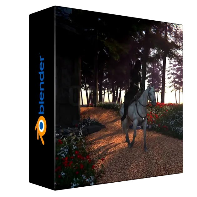 Blender 3D Environment ProjectHorse Riding Through a Forest