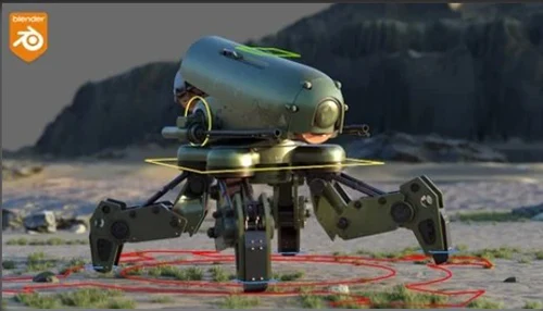 Mechanical Rigging in Blender Battle Drone скачать