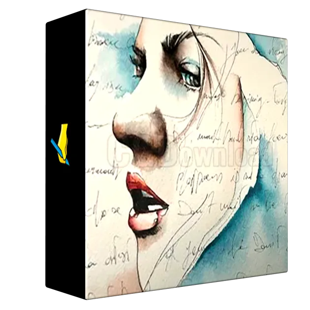 Watercolor Paint Expressive Portrait with Handwritten Text
