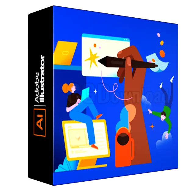 Stylish 2D Artwork Created with an Illustrator
