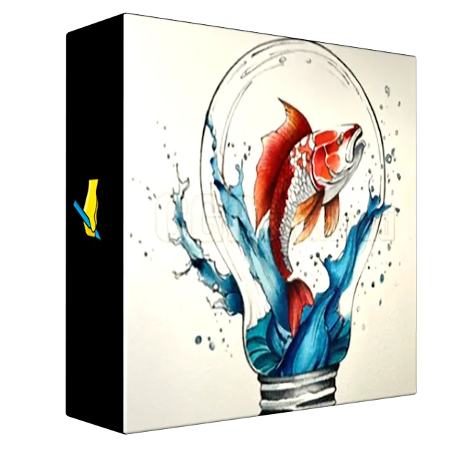 Watercolor Painting - Koi Fish in a Bulb