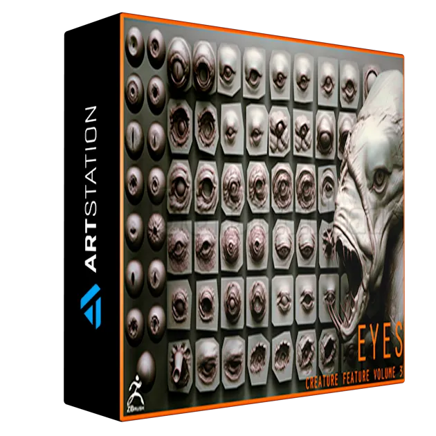 EYES - 28 Zbrush VDM creature eyes + 15 Eyeballs IMM brush