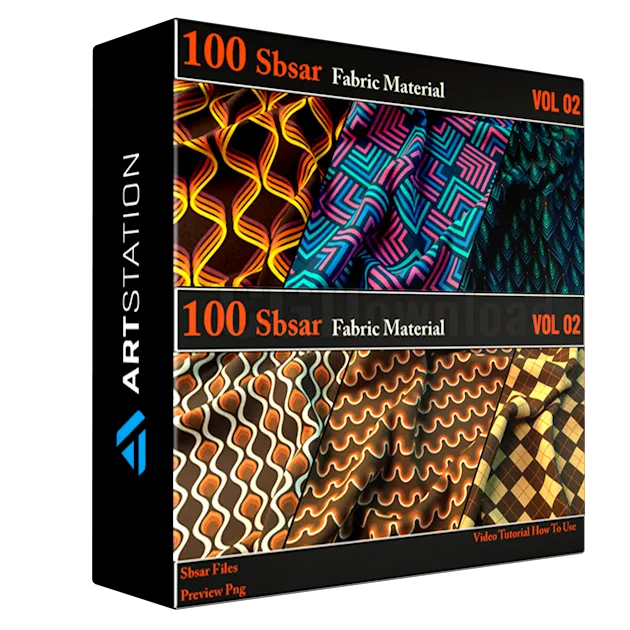 100 SBSAR Files Fabric Materials VOL 02 + Video How To Use